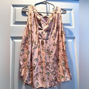 LOFT Women’s 20/22 Pink Floral Sleeveless Top